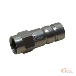 Conector F RG06 Compressão Metal PPC