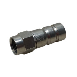 Conector F RG06 Compressão Metal PPC