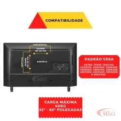 Suporte Tv Articulado 32 A 70 Pol PQST-AT65-03 Proeletronic