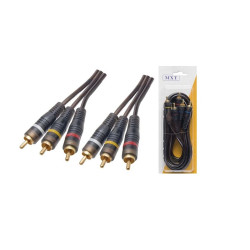Cabo 3 RCA 1,8 Metro 4mm Profissional Mxt