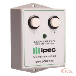Botoeira Dupla Sem Fio BOT-02/RF IPEC