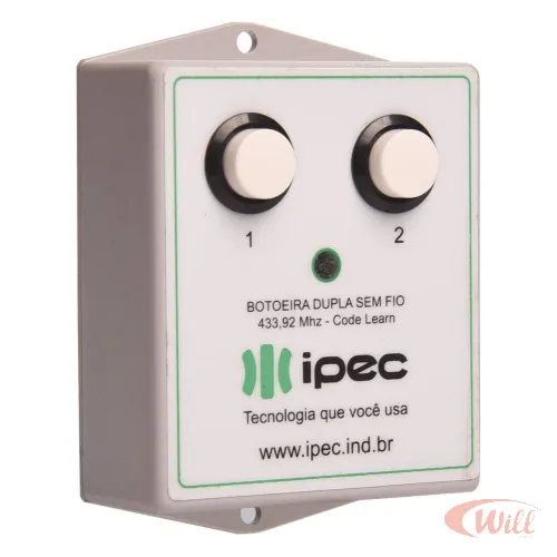 Botoeira Dupla Sem Fio BOT-02/RF IPEC Botoeira Dupla Sem Fio BOT-02/RF IPEC