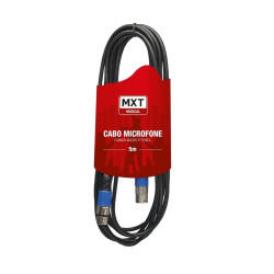 Cabo Microfone Cannon M + Cannon F 6.0mm 5 Metros Mxt