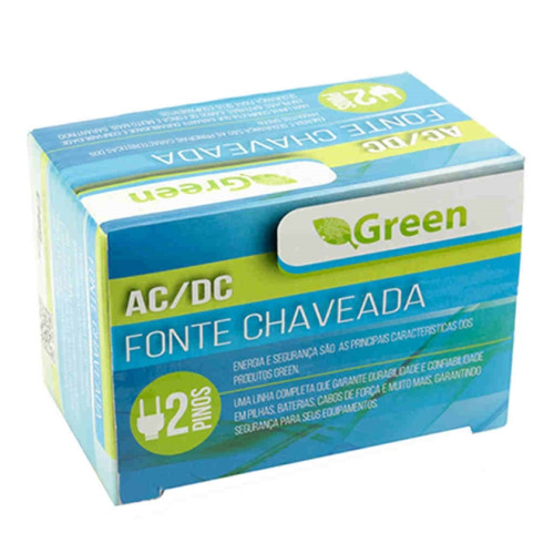 Fonte 5v 2A Plug 2,5mm x 0,7mm Green