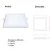 Painel LED Pop Embutir Quadrado 3000k 18w Avant