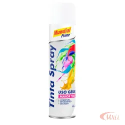 Tinta Spray 400ml Branco Fosco Mundial