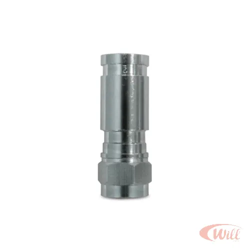 Conector F RG06 Compressão Metal Telesystem Conector F RG06 Compressão Metal Telesystem