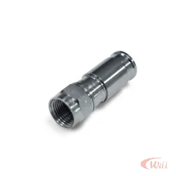 Conector F RG06 Compressão Metal Telesystem