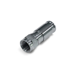 Conector F RG06 Compressão Metal Telesystem