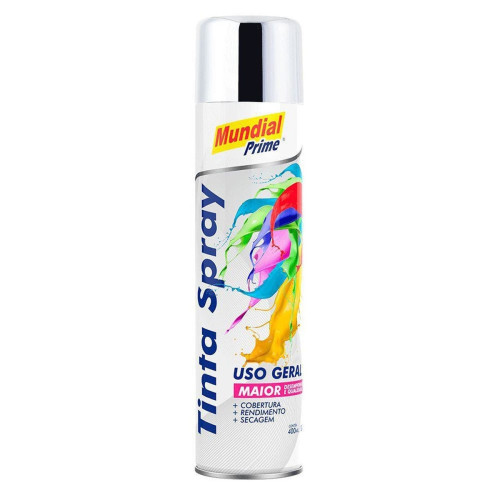 Tinta Spray 400ml Cromada Mundial Tinta Spray 400ml Cromada Mundial