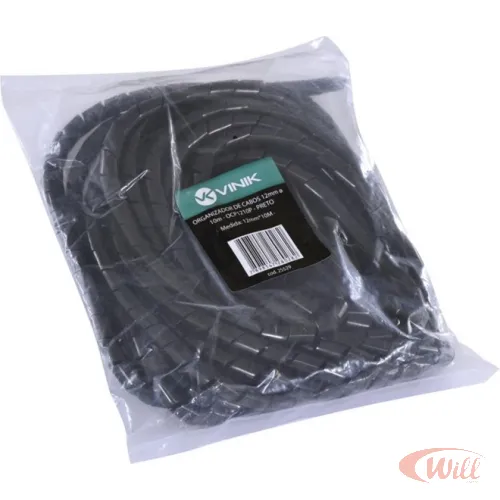 Organizador Espiral 12mm OCP1210P Preto 10 Metros