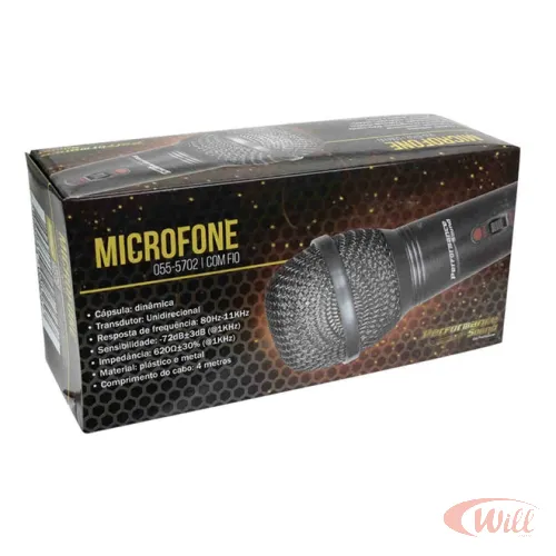 Microfone Com Fio Alta Frequencia Sc-0057 Performance Sound Microfone Com Fio Alta Frequencia Sc-0057 Performance Sound