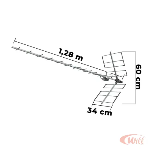Antena Digital UHF Yagi 18 DBI PROHD-1118 Proeletronic Antena Digital UHF Yagi 18 DBI PROHD-1118 Proeletronic