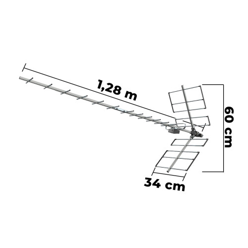 Antena Digital UHF Yagi 18 DBI PROHD-1118 Proeletronic Antena Digital UHF Yagi 18 DBI PROHD-1118 Proeletronic