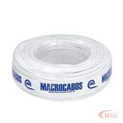 Cabo Coaxial RF 0,4-2,5 + 2X26AWG Dupla Blindagem 100 Metros Macrocabos