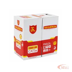 Cabo Lan Utp Cat.5e Branco 305 Metros Megatron