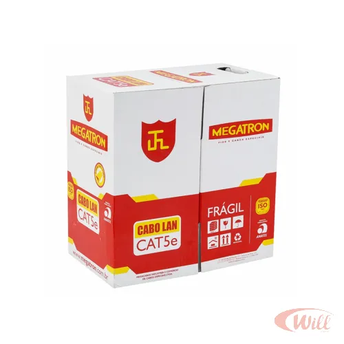 Cabo Lan Utp Cat.5e Branco 305 Metros Megatron