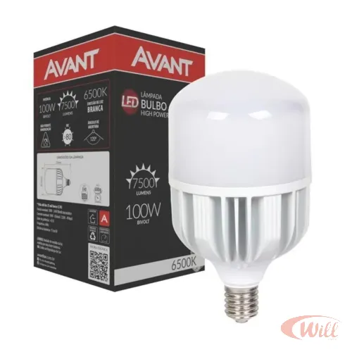 Lâmpada LED Bulbo 100W 6500k E40 7500 Avant