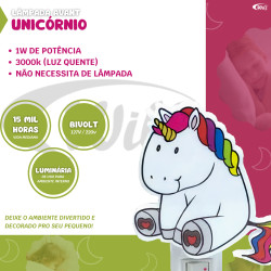 Luz Noturna Unicornio 3000k 1W 151010570 Avant
