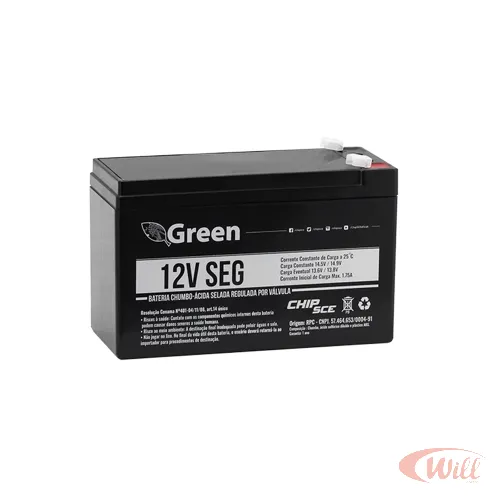 Bateria Selada 12V 7A Seg Green