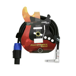 Cabo P10 Mono 90 Graus + Speakon Macho 02 Metros Performance Sound