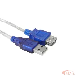 Cabo Usb a Macho + Usb a Femea 2.0 1,8 Metro Cristal
