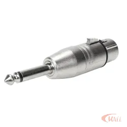 Adaptador Plug P10 Mono para Cannon Femea Metalico