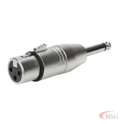 Adaptador Plug P10 Mono para Cannon Femea Metalico