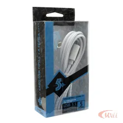 Cabo Tipo C 3.1 + Usb A Femea 5GB 3 Metros