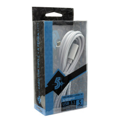 Cabo Tipo C 3.1 + Usb A Femea 5GB 3 Metros