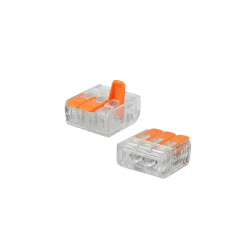 Conector Emenda Terminal 3 Polos Pacote 04 unidades