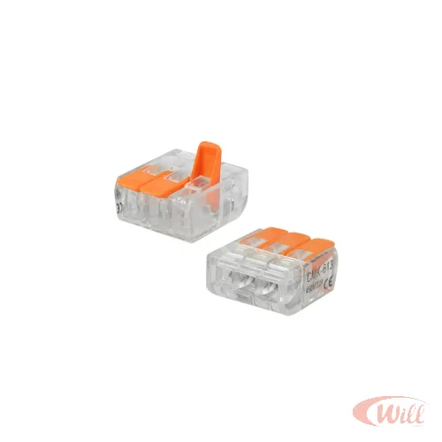 Conector Emenda Terminal 3 Polos Pacote 04 unidades Conector Emenda Terminal 3 Polos Pacote 04 unidades