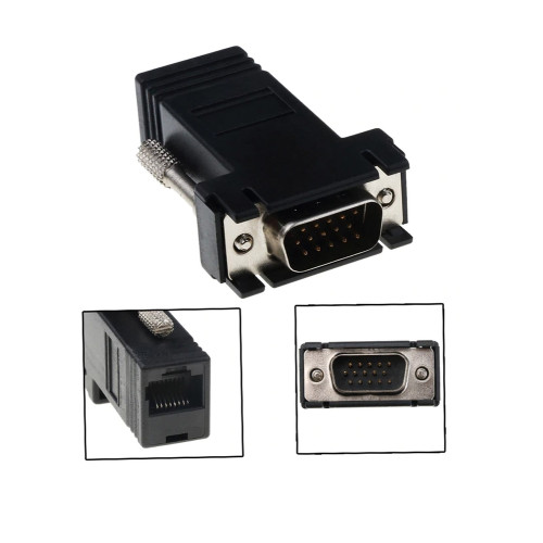 Adaptador Vga Para RJ45 Cabo De Rede Mxt Adaptador Vga Para RJ45 Cabo De Rede Mxt