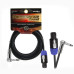Cabo P10 Mono 90 Graus + Speakon Macho 10 Metros Performance Sound Cabo P10 Mono 90 Graus + Speakon Macho 10 Metros Performance Sound