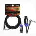 Cabo P10 Mono 90 Graus + Speakon Macho 10 Metros Performance Sound