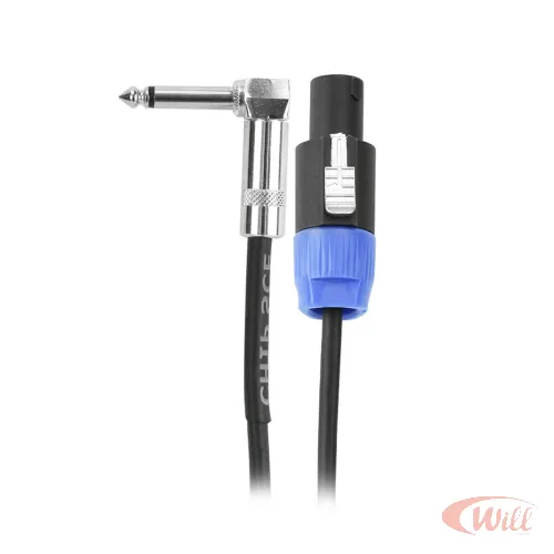 Cabo P10 Mono 90 Graus + Speakon Macho 10 Metros Performance Sound