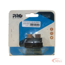 Adaptador Hdmi 90 Graus Blister 2 Unidades Proeletronic
