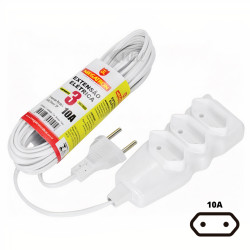 Extensão Paralelo 2X0,75mm 3 Metros Branco Megatron