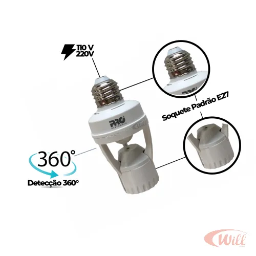 Sensor de Presença Com Soquete PQSSS-0360 Proeletronic Sensor de Presença Com Soquete PQSSS-0360 Proeletronic