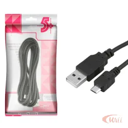 Cabo Micro USB para USB A Macho (v8) 2.0 1.8m Preto