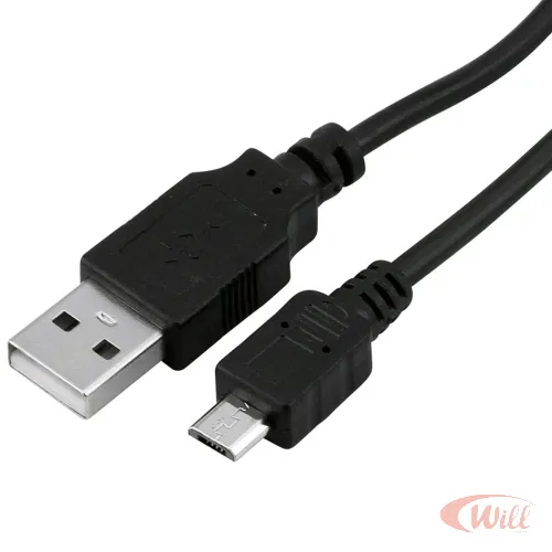 Cabo Micro USB para USB A Macho (v8) 2.0 1.8m Preto Cabo Micro USB para USB A Macho (v8) 2.0 1.8m Preto