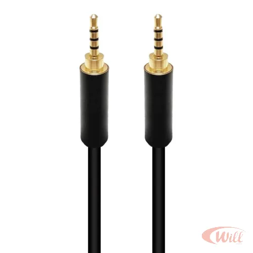 Cabo P2 ST x P2 ST 4C Gold 1.80m 4mm Preto Mxt