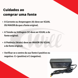 Fonte Notebook 19V 2.53A 48W Plug 6.0 x 4.0MM Bivolt MXT