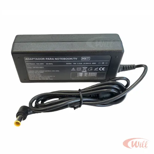 Fonte Notebook 19V 2.53A 48W Plug 6.0 x 4.0MM Bivolt MXT