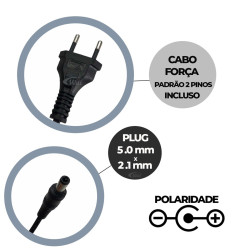 Fonte Chaveada 12V 3A Com Led MX-12V3.0AFX MXT