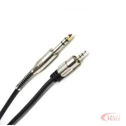 Cabo P10 ST x P2 ST Dourado 24k Profissional 1,8m Mxt