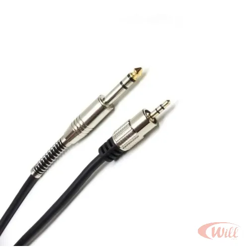 Cabo P10 ST x P2 ST Dourado 24k Profissional 1,8m Mxt