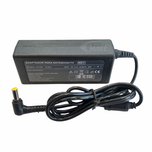 Fonte Notebook 19V 2.1A 40W Plug 6.0 x 4.0MM Bivolt MXT