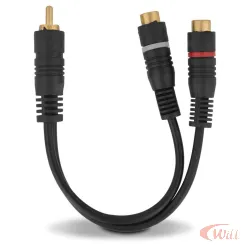 Cabo Y 1 Rca Macho x 2 Rca Femea 30 cm