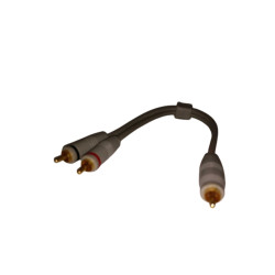 Cabo Y 1 Rca Macho x 2 Rca Macho 30 cm Cinza